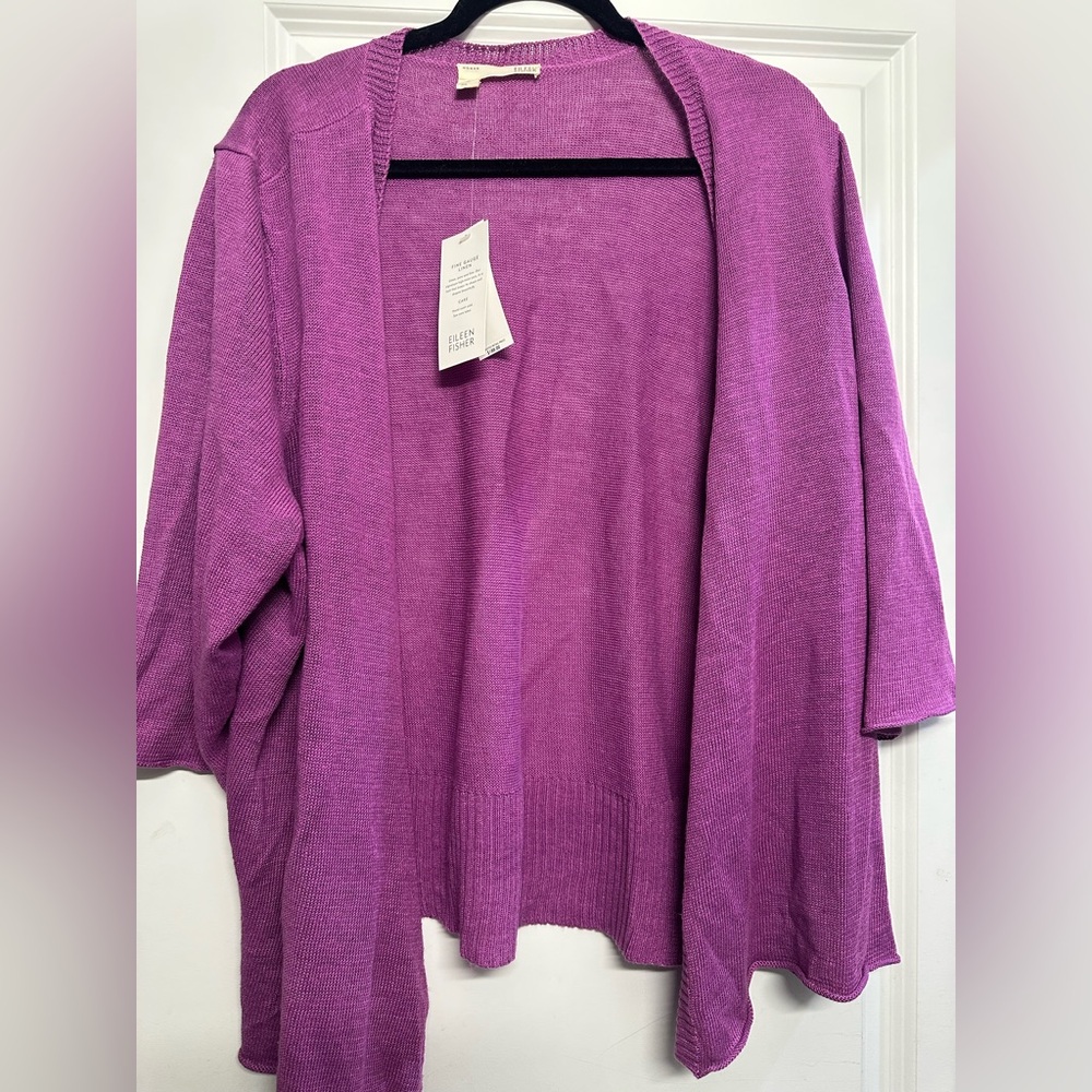 Eileen Fisher Vibrant Purple Cardigan